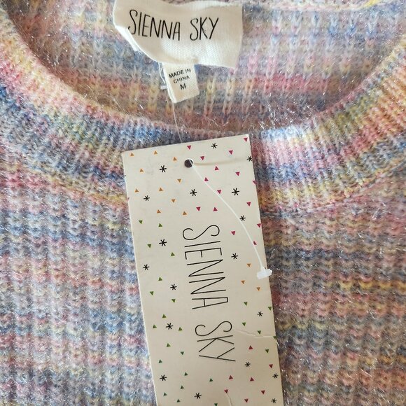 Pastel Knit Cropped Sweater | Medium - Picture 4 of 6